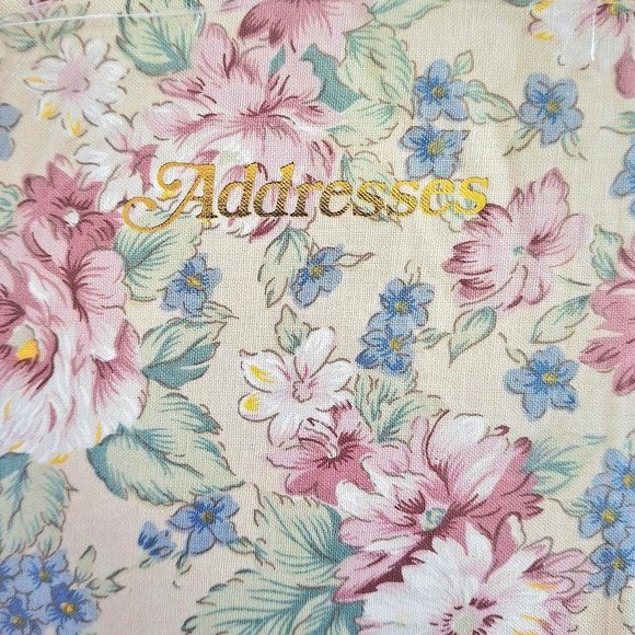 Vintage 80s floral address book New in box - Picture 2 of 6